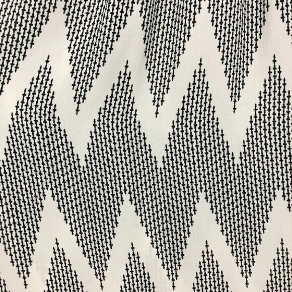 Rewind Creme chevron print peasant blouse with  neon pink pops of color XS - Picture 12 of 15